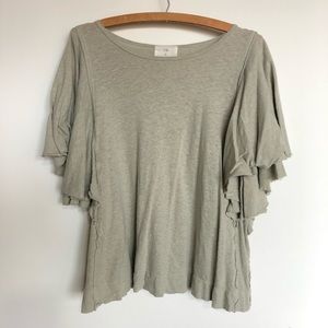 Anthropologie flutter sleeve T-shirt